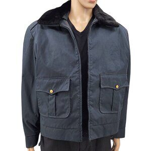 Flying Cross Vintage Police Jacket With Faux Fur Collar, Men's 46R